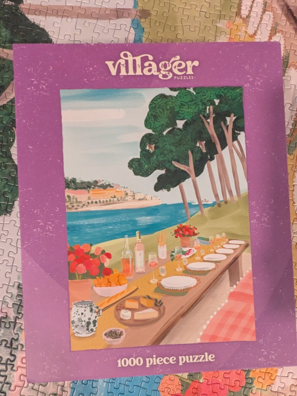 Villager Purple Coastal Picnic 1000-Piece Jigsaw Puzzle